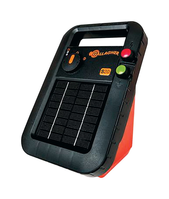 Gallagher S20 6 volt Solar Fence Energizer 12 mi. Black/Orange