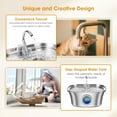 thumbnail image 3 of Cat Water Fountain with Water Level Window, 3.2L/108oz ‘Big Eye’ Automatic Stainless Steel Pet Water Fountain, Pet Water Dispenser Cat Drinking Fountains with Ultra-Quiet Pump for Cats, Pets(1 Brush), 3 of 8