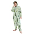 thumbnail image 5 of Soft Big Kids Onesie Pajamas Cozy Loose-Fit Jumpsuits for kids with Pockets for Christmas Lounge & Play Green Christmas Trees and Snowflakes, 5 of 8