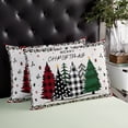 thumbnail image 4 of Xmas Tree Merry Christmas Throw Pillow Cover,Seasonal Winter Snowflake Rectangle Decorative Pillow Case Protector Soft Cushion Cover Lumbar Pillowcase for Couch Sofa Bedroom Car Chair Decor 16x24 In, 4 of 8