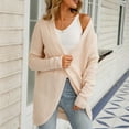 thumbnail image 6 of YFNNUP Women Long Sleeve Sweaters Cardigan Trendy Knit Open Front Coat 2025 Fall Fashion Outfits Loose Sweater Jacket, 6 of 9