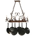 thumbnail image 2 of Meyda 149135 36 in. Handforged Oval 6 Light with Downlights Pot Rack, Rusty Nail, 2 of 5