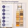thumbnail image 4 of Over the Door Purse Organizer - Wall Mounted Handbag Organizer with 16 Hooks and Metal Basket, Hanging Purse Storage Rack Holds up to 16 Bags, Bag Rack Can Use As 1/2 Part, for Door, Closet, 4 of 9