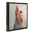 thumbnail image 3 of Stupell Industries Agnes the Chicken Portrait Animals Painting Black Floater Framed Canvas Art Print Wall Art, 18 x 18, 3 of 9