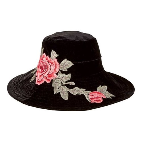 black velvet floppy hat