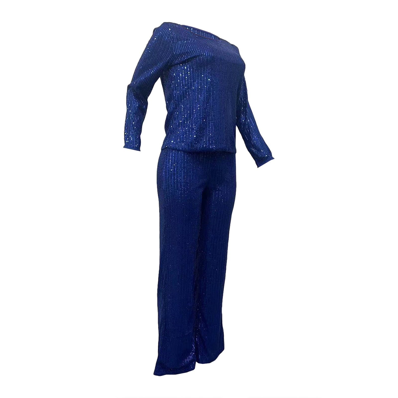 2 Piece Sets for Women Fall Shorts Pants Sets Women 2 Piece Outfits Women's Solid Color Sequin Fashion Suit Comfortable Casual Long Sleeve Pants Two-piece Set