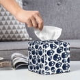 thumbnail image 6 of Sikiie black Skull white Leather Tissue Box Cover Square, tissue box holder, Tissue Box with Bottom Belt-5.2”x5.2”x5.2”, 6 of 7