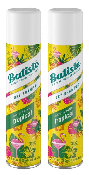 2 Pack Batiste Dry Shampoo Tropical 6.73oz Each