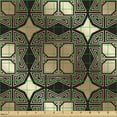 thumbnail image 2 of Ambesonne Vintage Fabric by the Yard Upholstery, Art Deco Gatsby Squares, 2 Yards, Black Camel and Champagne, 2 of 5