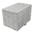 thumbnail image 1 of Victorian Dog Crate Cover, Continuous Delicate Thin Line Drawn Floral Pattern in Calm Tones, Easy to Use Pet Kennel Cover Small Dogs Puppies Kittens, 7 Sizes, Eggshell and Purpleblue, by Ambesonne, 1 of 6