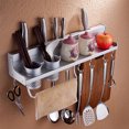 thumbnail image 2 of FOLOYORI 1Set Wall Mount Spice Racks Hanging Rack Silver Aluminum 19.7 x 11.8 x, 2 of 6