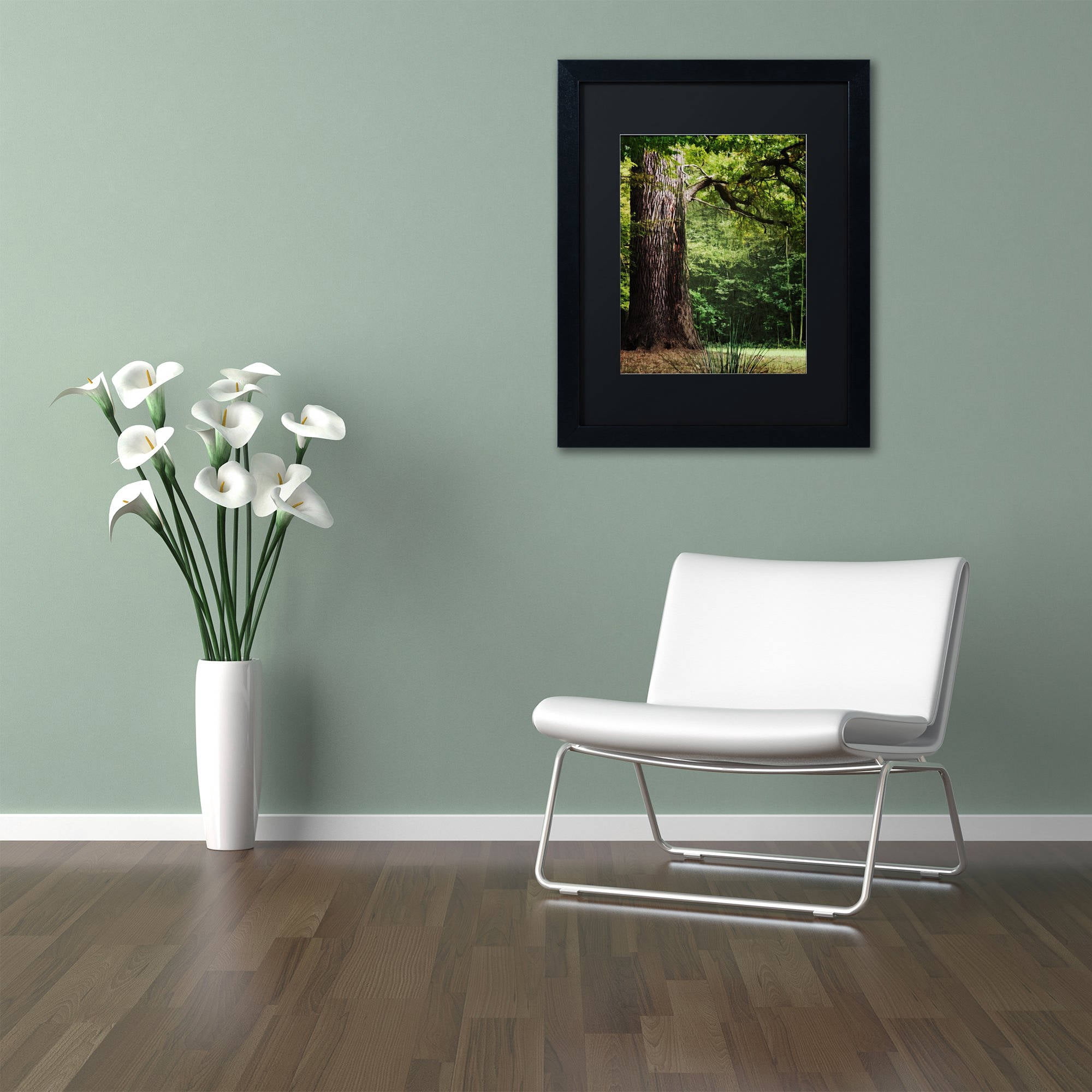 Trademark Fine Art "The old Trunk" Canvas Art by Philippe Sainte-Laudy Black Matte, Black Frame