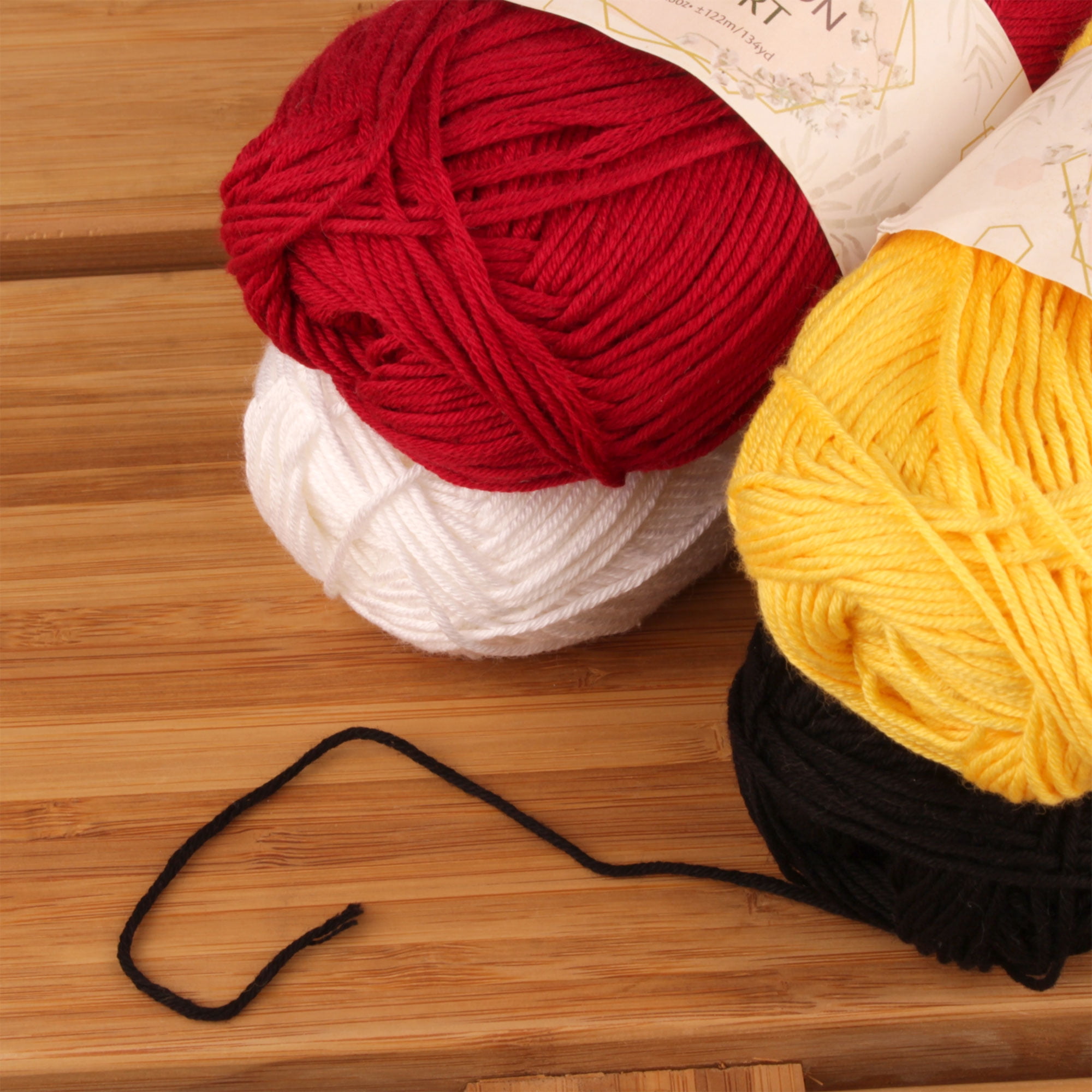 JubileeYarn Bamboo Cotton Sport Yarn - Shades of Contrast - 4 Skeins