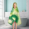 thumbnail image 6 of Green Tie Dye Pattern Hooded Bath Towel，50"x30" for Ages 3 To 12 Kids, Quick Dry Lightweight Soft Microfiber Hood Beach Towel Cover Up for Kids, 6 of 7