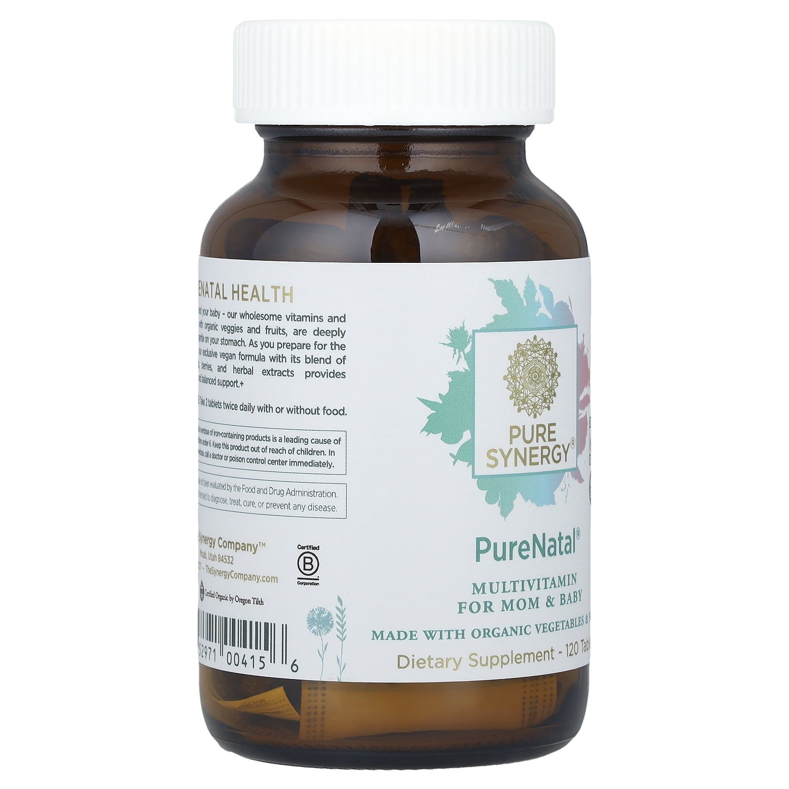 Pure Synergy PureNatal®, Multivitamin For Mom & Baby, 120 Tablets