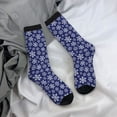 thumbnail image 5 of KLL Snowflakes On Dark Blue Print Cool Socks Men's Women's Crew Socks Funny Crazy Novelty Stockings, 5 of 6