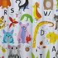 thumbnail image 5 of Orinice  Animal Shower Curtain, Zoo Creatures Turtle Unicorn Octopus Ladybug Frog Cat Giraffe Duck Display, Cloth Fabric Bathroom Decor Set with Hooks,White Multicolor 60x72, 5 of 7
