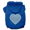 thumbnail image 4 of Pet Dog  Cat Hoodie Screen Printed, "Chevron Heart", 4 of 10