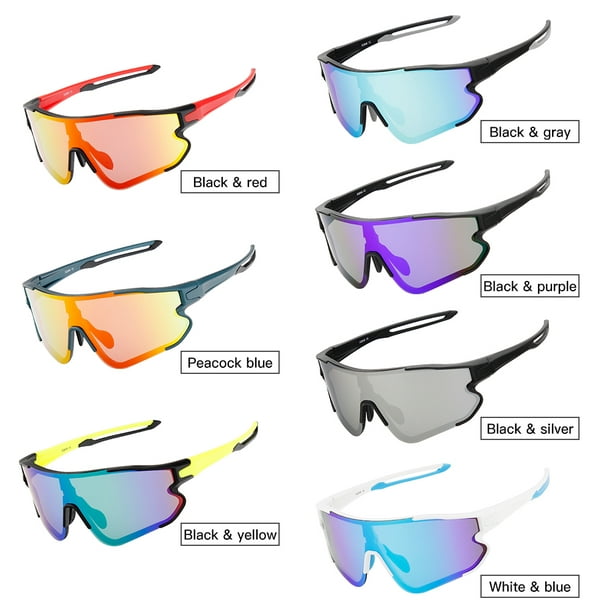 Comfortable Color Frame Polarized Lens Cycling Sunglasses, Outdoor Sports Cycling Glasses for Woman Bicycle Driving Fishing Golf Beach Baseball Pit