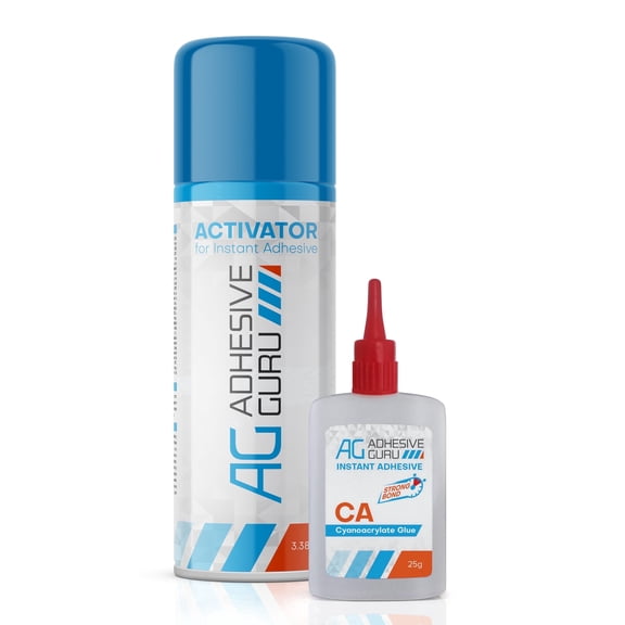 Adhesive Guru CA Glue with Activator Woodworking (0.9 oz - 3.38 fl oz) Ca Glue Kit