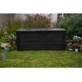 thumbnail image 5 of Open Box Keter Plastic 150-Gal Outdoor Patio Organizer Deck Bench Storage, Dark Gray, 5 of 7
