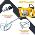 thumbnail image 3 of Mezcladora Electrica Pintura 1200 W Gutstark Resina Mortero Cemento, 3 of 8