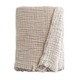 thumbnail image 2 of Crinkled Turkish Cotton Oversized Cuddle Blanket Charcoal Grey, 2 of 12