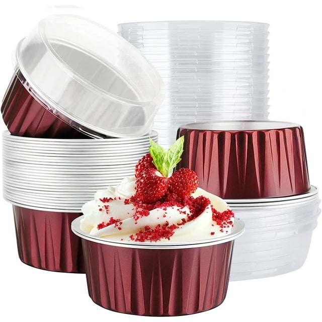 Disposable Creme Brulee Ramekins, 30pcs 5oz Disposable Aluminum Foil