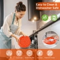 thumbnail image 5 of Chicken Shredder Large Chicken Shredder Tool Twist with Brush Ergonomic Handle Meat Shredder Stable Anti-Slip Meat Grinder BPA Free Dishwasher-safe Transparent Lid Orange, 5 of 9