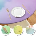 thumbnail image 4 of Dreamy Pastel Sky Round Fitted Tablecloth with Elastic Edge,Dining Table Cover Waterproof,Outdoor Round Tablecloth for Camping,Dining,Indoor and Outdoor, 4 of 7