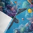 thumbnail image 5 of Window Valance for Kitchen,Underwater Sea Turtle Coral Fish Rod Pocket Curtain Valances Short Curtains Drapes Panel,Summer Ocean Water Window Treatment Topper for Living Room Bathroom Bedroom Home, 5 of 9