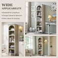 thumbnail image 6 of SinCiDo Arched Bathroom Storage Cabinet with Adjustable Shelves, 5-Tier Narrow Bathroom Cabinet for Bathroom, Kitchen, Living Room, Cream, 6 of 7