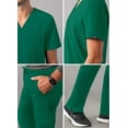 thumbnail image 4 of Adar Addition Go-Basic Scrub Set For Men - Classic V-Neck Scrub Top & Cargo Scrub Pants - A9300 - Hunter Green - M, 4 of 7