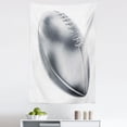 thumbnail image 1 of Grey Tapestry, Realistic American Football in 3D Style Sports Theme Champion Victory Trophy, Fabric Wall Hanging Decor for Bedroom Living Room Dorm, 5 Sizes, Grey Pale Grey White, by Ambesonne, 1 of 1