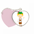 thumbnail image 1 of Green brown Alemania Cartoon Bolsa de viaje Mirror maquillaje corazón rosa, 1 of 4