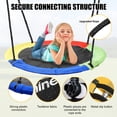 thumbnail image 3 of PRINIC 43" 700LBS Saucer Tree Swing for Kids, Waterproof Flying Saucer Swing with Swivel, Hanging Straps, Adjustable Ropes, Round Mat Spinner Swing for indoor/playground swing set, Rainbow, 3 of 8