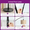 thumbnail image 4 of EDISHINE 83'' 3 Lights Floor Lamp for Living Room with Rotary Switch，Modern Arc Floor Lamps with Heavy Base,Use for Bedroom, Office, Corner, 4 of 6