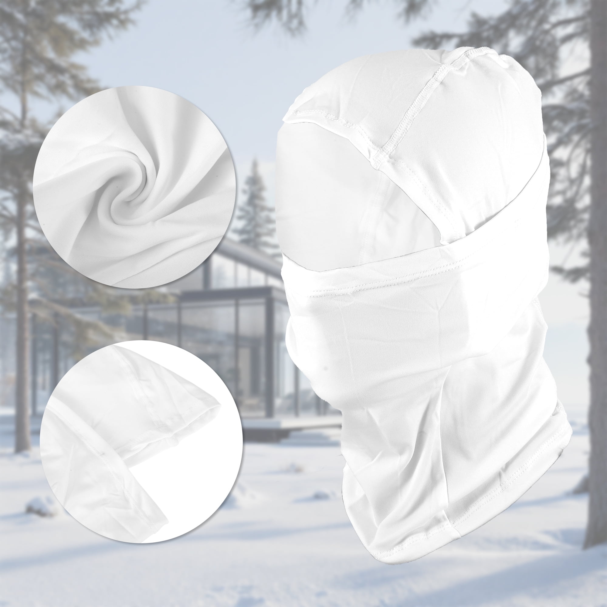 Unique Bargains Quick-drying Ice Silk Solid Balaclava Face Mask 1 Pc White