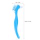 thumbnail image 5 of EeaseMX Cepillo de dientes para dentaduras postizas, 3 unidades, cabezal doble, mango antideslizante, portátil, para uso doméstico, color azul., 5 of 7