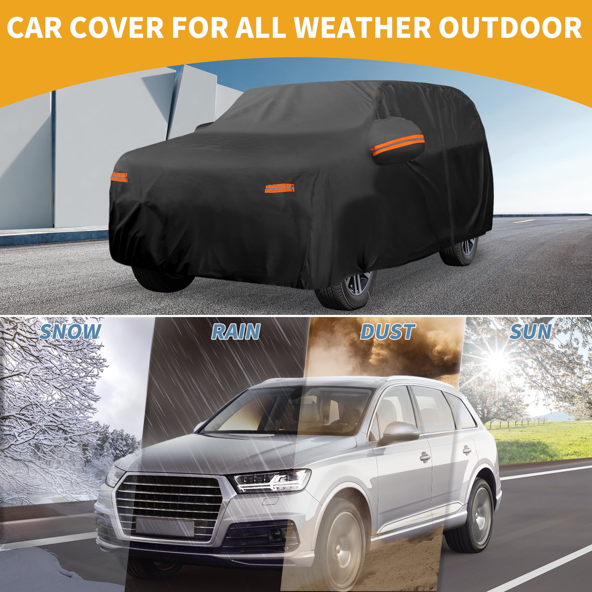 Unique Bargains Durable Waterproof Car Cover Black ["for Lexus TX"]