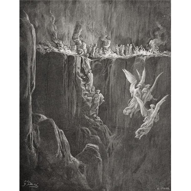 Posterazzi DPI1857095LARGE Illustration for Purgatorio by Dante ...
