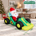 8FT Santa Drive Formula Car Inflatable Christmas Yard Decoration ...