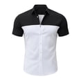 thumbnail image 5 of FRSASU Men's Casual Polo Shirt Short Sleeve Color Block Breathable Summer Golf Work Travel Beach Tops Black, 5 of 7