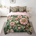 thumbnail image 2 of Homewish Chic Flowers 7 Pieces Bedding Comforter Set For Kids Teens Adults,Kawaii Floral Blossoms Full Bedding Set Lightweight,Spring Garden Fitted Sheet Flat Sheet,Ultra Soft Home Decor,Reversible, 2 of 8