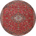 thumbnail image 1 of Ahgly Company Machine Washable Indoor Round Traditional Orange Salmon Pink Area Rugs, 4' Round, 1 of 7