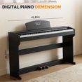 thumbnail image 5 of GLARRY Digital Piano 88 Keys Heavy Hammer Keyboard, with LCD Display and Headphone, Triple Pedals, Beginner Friendly, Supports MIDI Connect, Classic Upright Design (Matte Black), 5 of 9