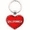 Red, variant on California - Places Metal Heart Keychain Key Chain Ring, Multiple Colors Available