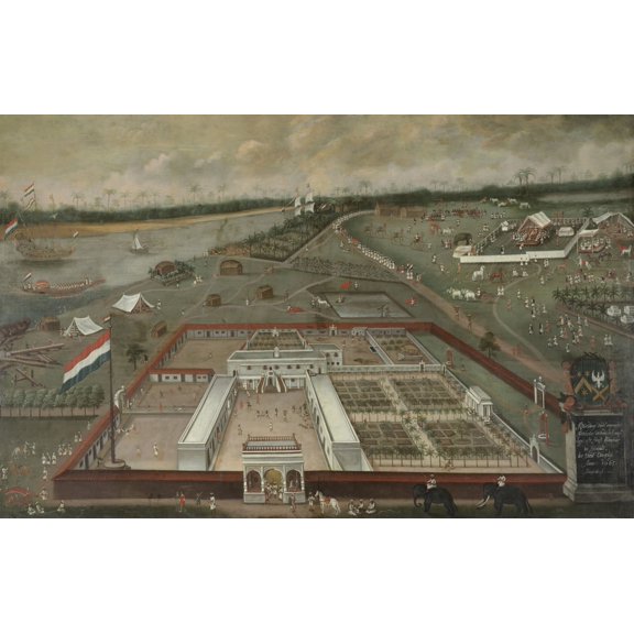 The Trading Post Of The Dutch East India Company In Hooghly Canvas Art -  (24 x 18)