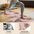 thumbnail image 4 of Pink Highland Cow Flower Pattern Hot Yoga Mat Towel Non Slip for Hot Yoga - Quick-Drying Yoga Mat Cover with 4 Corner Pockets with Travel Bag - Hot Yoga Towel Non Slip 70"x26", 4 of 6