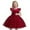 Red, variant on Toddler Girls Fly Dress Sleeve Pearl Decoration Solid Bowknot for Performance and Recitals Midi Dress with Sleeves for 3-9 Years White,2-3 Years